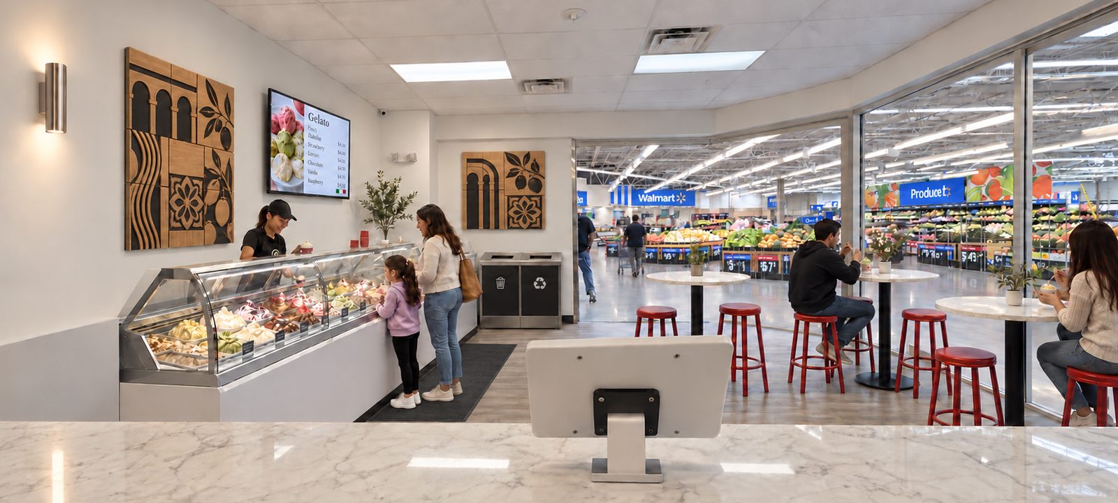 Want Italy counter space inside the Frisco, TX Walmart Supercenter